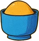a blue bowl with a yellow substance inside.jpg